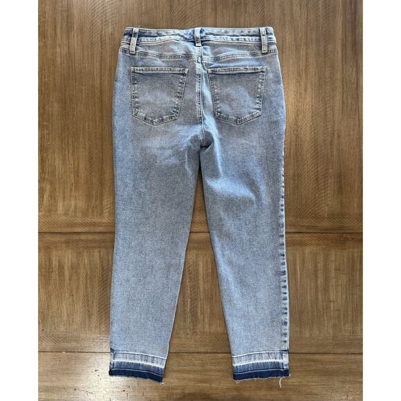Talbots Slim Ankle Jean Blue Denim Cropped Pants Released Hem Womens Size 4P EUC - Picture 13 of 16
